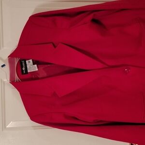 Sag Harbor Petite Woman's Red Wool Blazer